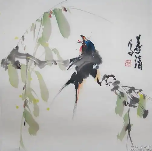 3幅岭南派花鸟作品,捆扎出售!