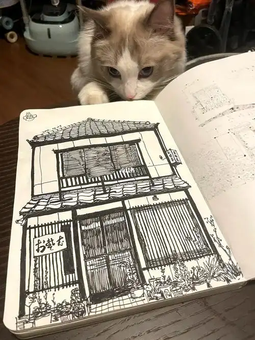 速写有趣的房子