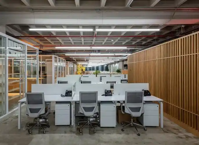 闵行办公楼开放办公区装潢设计效果图