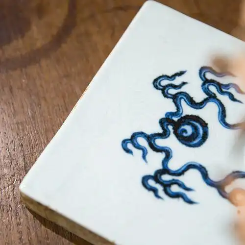 结缘明代永乐青花火焰纹瓷收藏品真品文玩古董摆件