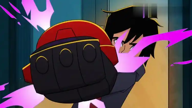 11超能陆战队-反派带着机器人到学校抢东西