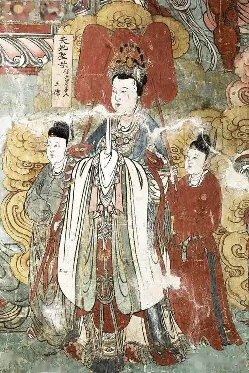 大雄殿西壁"天妃圣母"大雄殿西壁"五通神众"大雄殿西壁"药王药上二