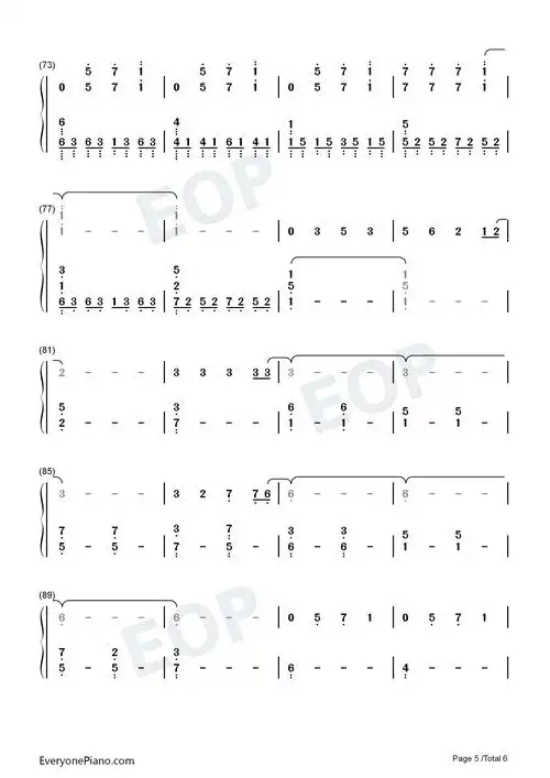 loveisgoneslanderftdylanmatthew抖音热歌双手简谱预览5