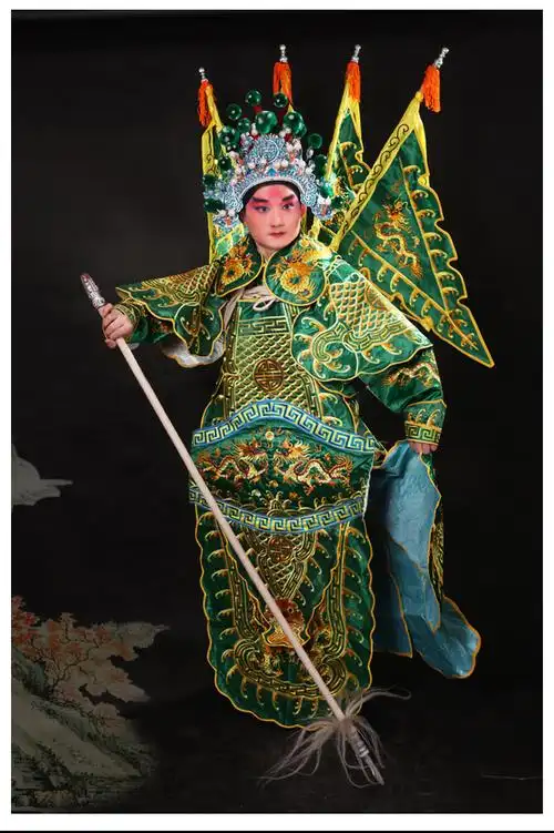 哈昱戏曲武生大靠京剧服装戏剧服男靠武将靠旗将军定军山霸王古装戏装