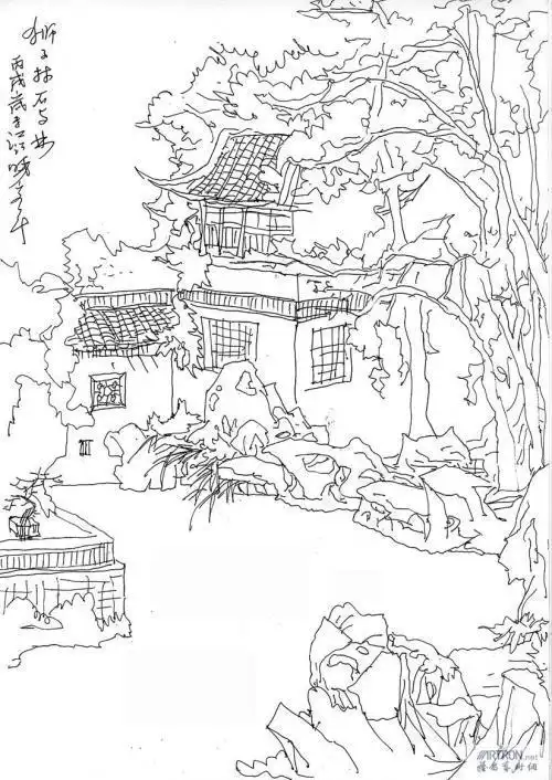 狮子山的简笔画