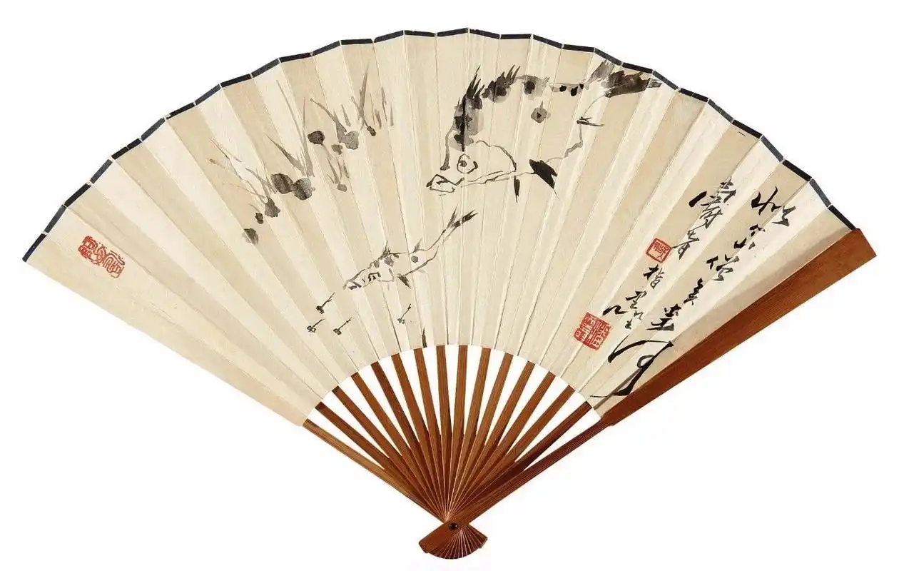 美团美扇,潘天寿扇面团扇作品赏析