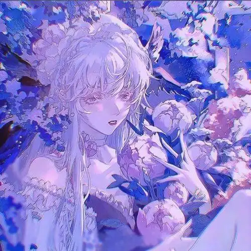 仙气蓝色系女生头像动漫