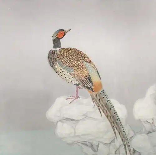 【锦鸡 镜心 设色纸本】拍卖品_图片_价格_鉴赏_绘画_雅昌艺术品拍卖