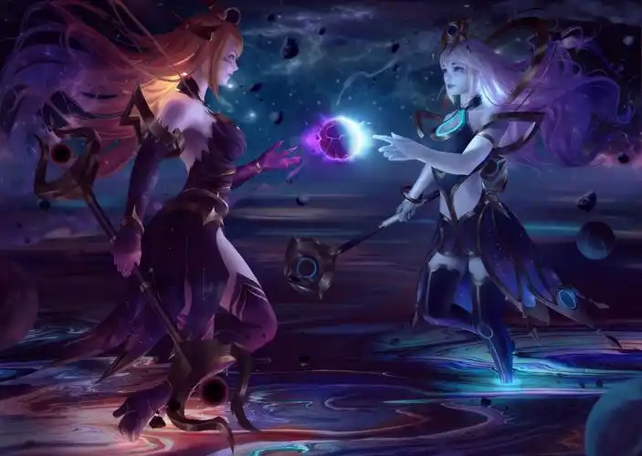 英雄联盟 lol光辉女郎 暗星女王 耀星女神 拉克4k图片