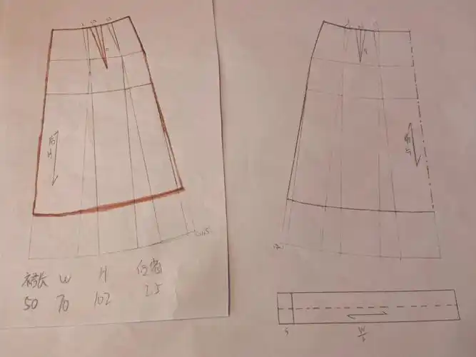 服装设计01a型裙的两种画法