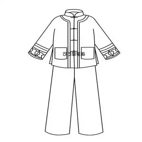 56个民族 国画 民族服饰 土家族人物白描 土家土家族小女孩简笔画