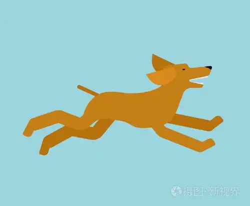 宠物奔跑.矢量插图