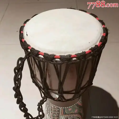手绘点鼓怀鼓敲击乐器整木制作牛皮鼓面保存完好适合复古装修陈设