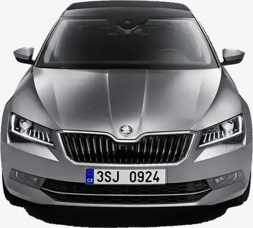 实物实物进口银灰色斯柯达汽车免抠