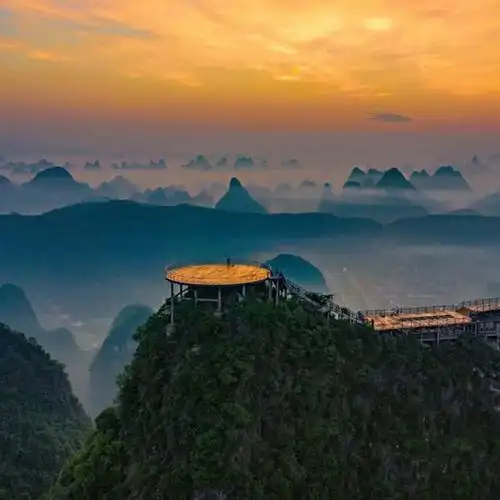 桂林旅游阳朔如意峰景区大门票一票通玩索道玻璃栈道往返专车接送