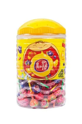 真知棒棒棒糖果约108支超大桶创意棒棒糖婚庆水果喜糖休闲零食