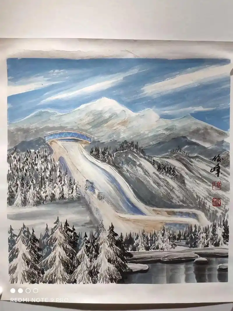 高俊峰冰雪画派传承人冬奥题材作品 - 抖音