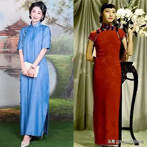 讲真670年代妈妈们的审美绝了裙永远过膝发微卷而不乱