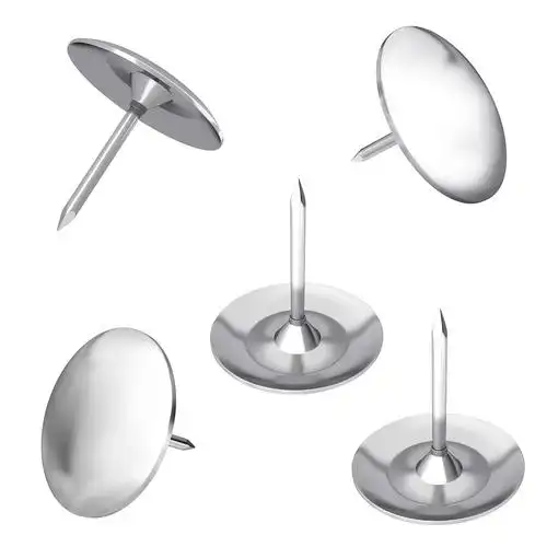 跨境专供 金属图钉 金属圆头钉大头钉子 软木钉墙钉按钉 400枚装