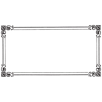 复古长方黑白边框二