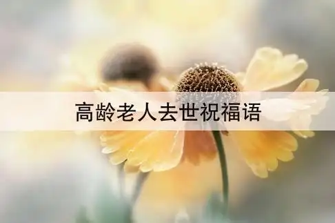 高龄老人去世祝福语(高寿老人逝去的祝福语)