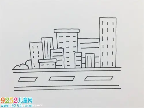 城市怎么画城市简笔画教程