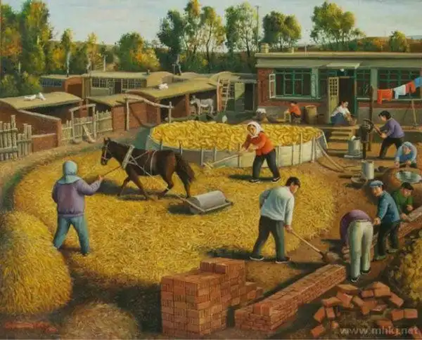 欣赏一组表现七八十年代农村生活的油画作品熟悉的旧日时光