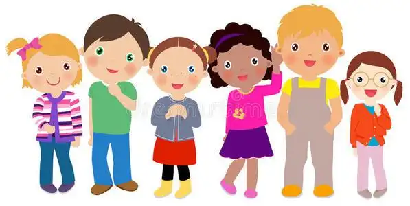 一群儿童手工图片