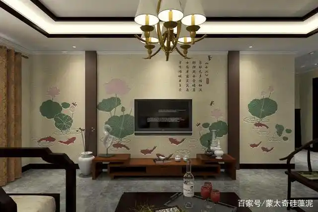 「24张」硅藻泥电视墙的二十二种款式,肯定有你没见过的