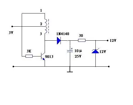 电池3v升到9 —— 12v的电路图帮忙找一下《输出很小的电流就行了!》