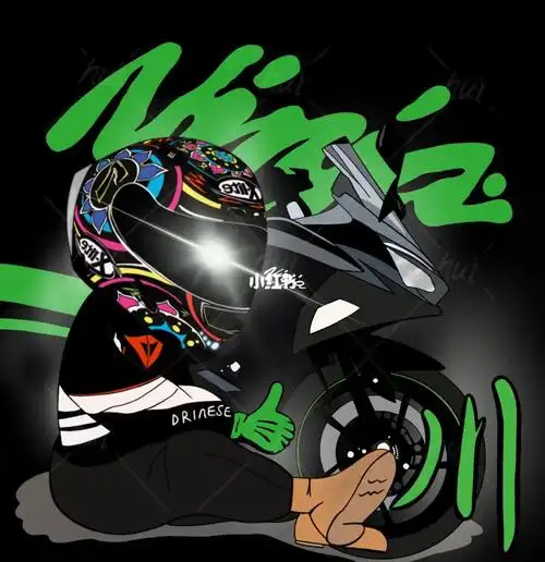机车头像ninja400川崎约稿