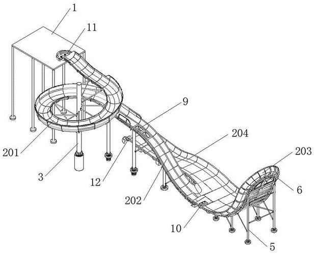冲天回旋滑梯的制作方法