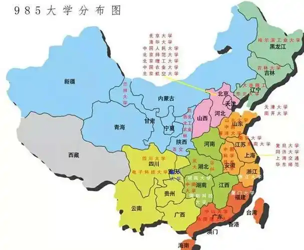 全国39所985大学都分布在哪个省市