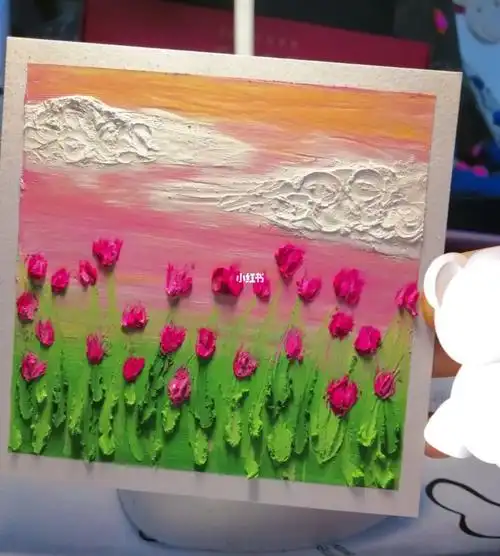 郁金香油画棒临摹