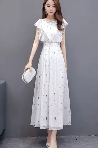 连衣裙女夏雪纺