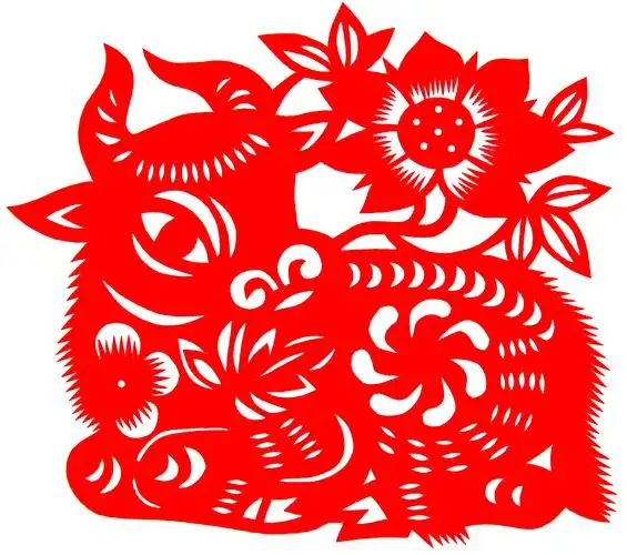 剪纸青岛古雅雅纯手工卡通生肖动物窗花手工艺剪纸