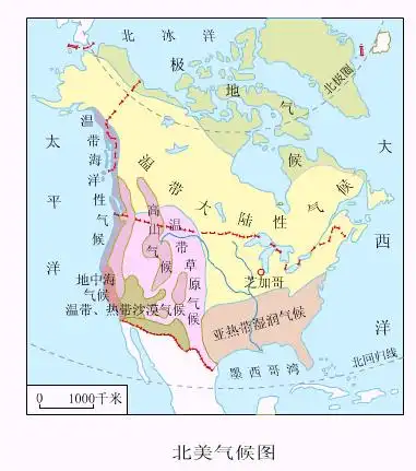 北美气候图