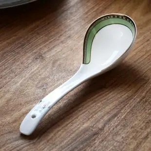 正品唐山骨质瓷大汤勺打调羹大汤匙大勺子盛汤勺骨瓷陶瓷勺餐具