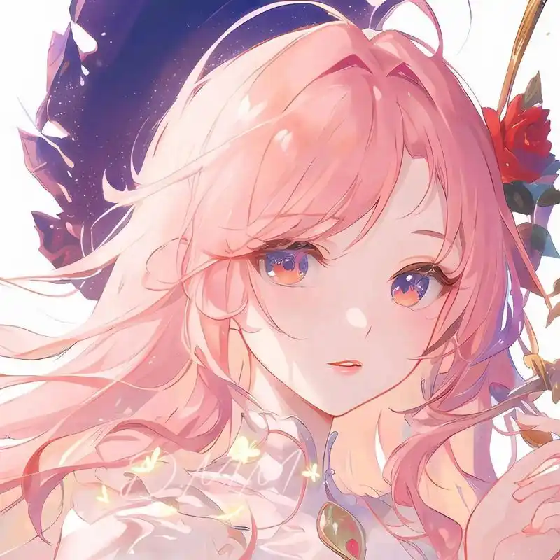 动漫女头|一看就很温柔的女生动漫头像        由无界ai生成