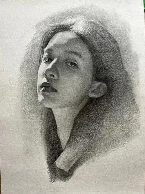 hb,2b#画画  #美术生的日常  #画画的日常  #素描  #小姐姐  #光影