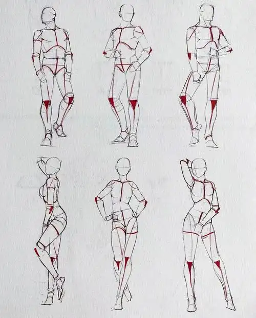 速写素材速写基础人体结构动态56660