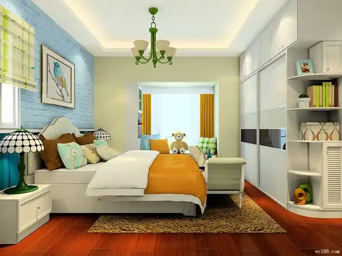柜体组合卧室 14平展现田园风气之美