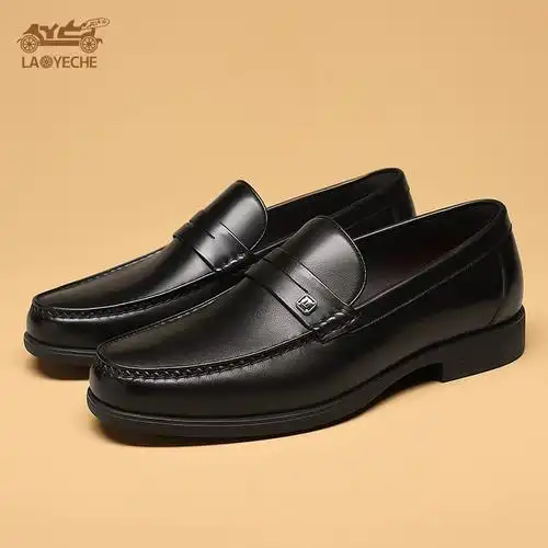 男真皮名牌透气男鞋男款子真皮全牛皮纯手工高级豆豆鞋老爷车皮鞋
