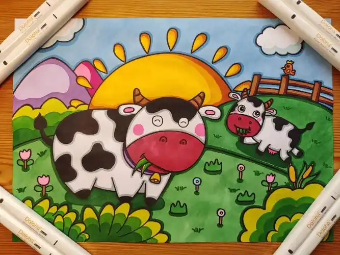 动物马克笔手绘附原图