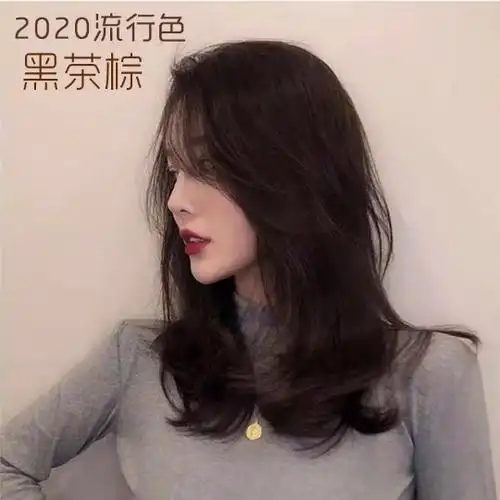 复古黑茶棕冷灰棕染发剂女纯假黑染发膏中褐色基色自然黑覆盖变暗