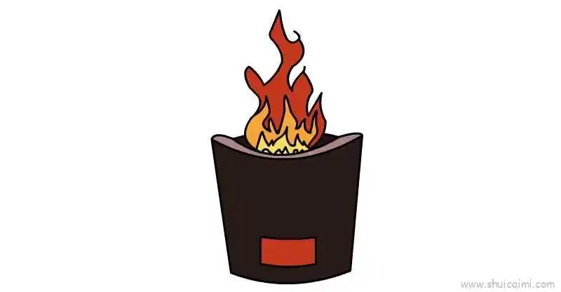 火炉儿童画怎么画 火炉简笔画顺序