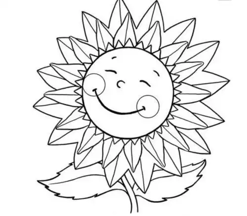 太阳花儿童简笔画向日葵简笔画