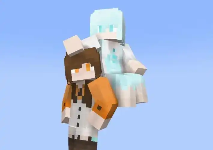 《我的世界》萌化怪物-雪傀儡与恶魂皮肤mod