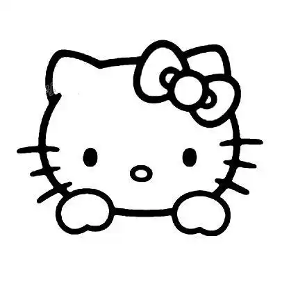 hello kitty简笔画图片