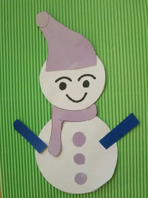 茨幼小班――小雪人贴画